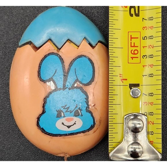 Vintage PULL CORD EASTER BUNNY & Chick Pin and  RABBIT Egg PIN - Picture 3 of 9